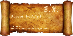 Blaser Noémi névjegykártya